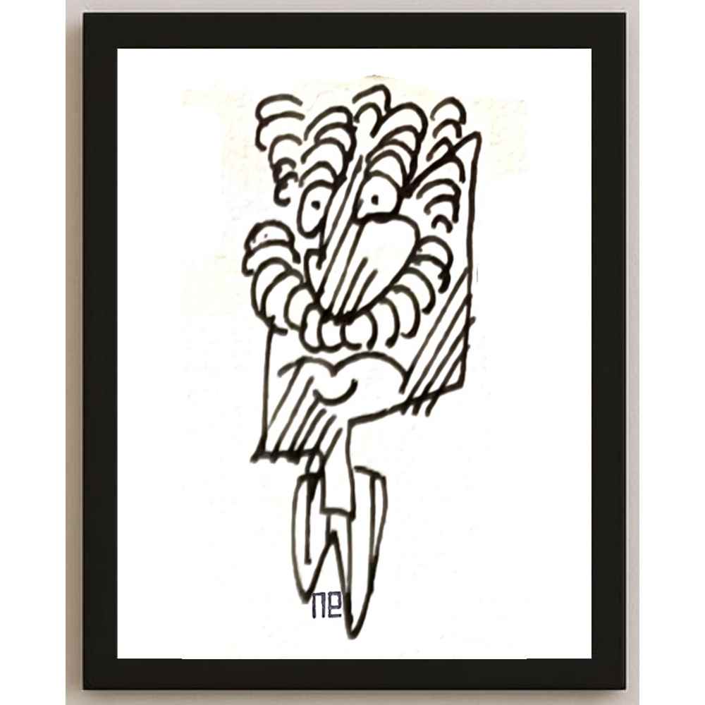 Nezih Danyal Tipler Kişiye Özel Sertifikalı Sınırlı Fine Art Karikatür Baskı NTP00360