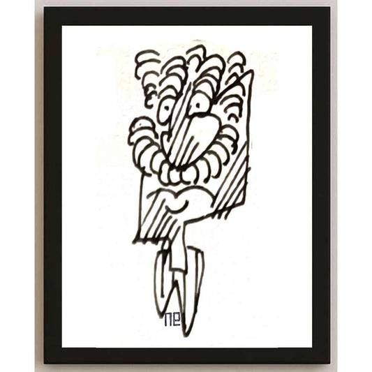 Nezih Danyal Tipler Kişiye Özel Sertifikalı Sınırlı Fine Art Karikatür Baskı NTP00360