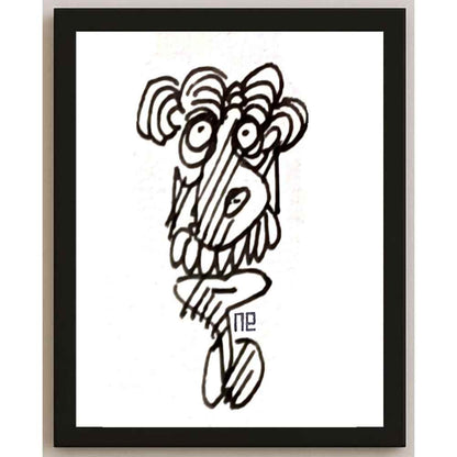 Nezih Danyal Tipler Kişiye Özel Sertifikalı Sınırlı Fine Art Karikatür Baskı NTP00361