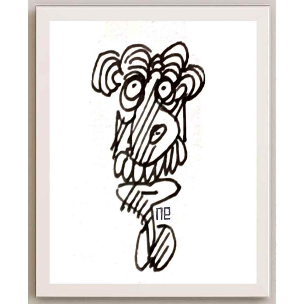 Nezih Danyal Tipler Kişiye Özel Sertifikalı Sınırlı Fine Art Karikatür Baskı NTP00361