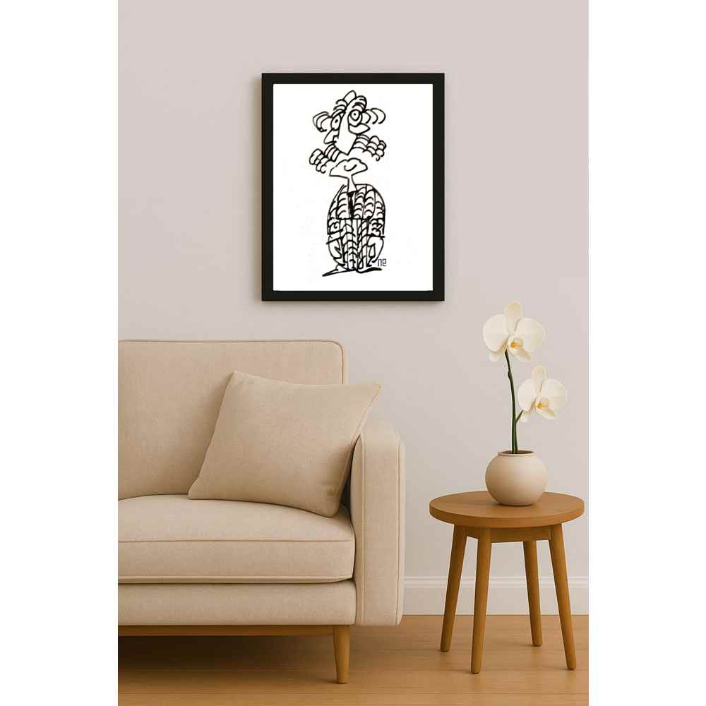 Nezih Danyal Tipler Kişiye Özel Sertifikalı Sınırlı Fine Art Karikatür Baskı NTP00362