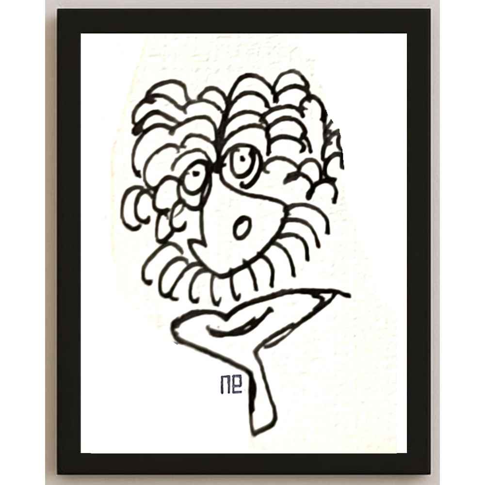 Nezih Danyal Tipler Kişiye Özel Sertifikalı Sınırlı Fine Art Karikatür Baskı NTP00364