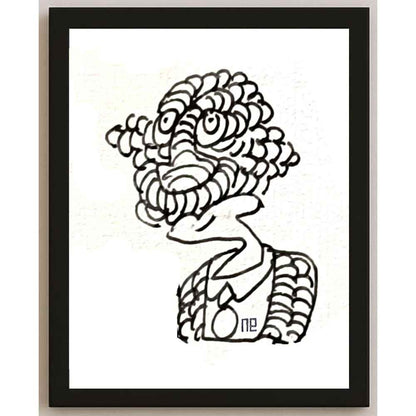 Nezih Danyal Tipler Kişiye Özel Sertifikalı Sınırlı Fine Art Karikatür Baskı NTP00365