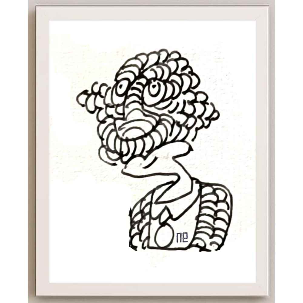 Nezih Danyal Tipler Kişiye Özel Sertifikalı Sınırlı Fine Art Karikatür Baskı NTP00365