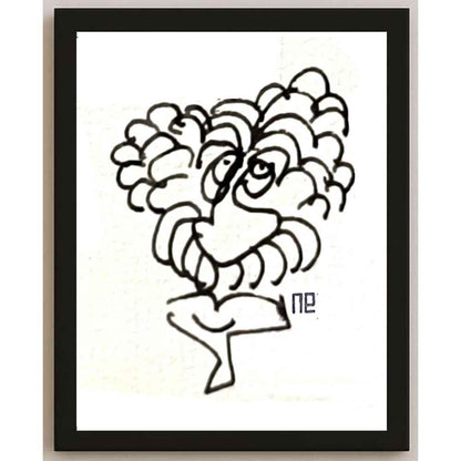 Nezih Danyal Tipler Kişiye Özel Sertifikalı Sınırlı Fine Art Karikatür Baskı NTP00366