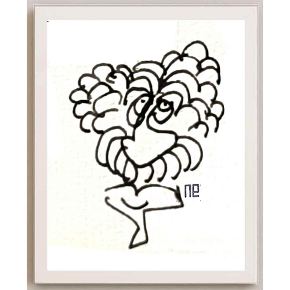 Nezih Danyal Tipler Kişiye Özel Sertifikalı Sınırlı Fine Art Karikatür Baskı NTP00366