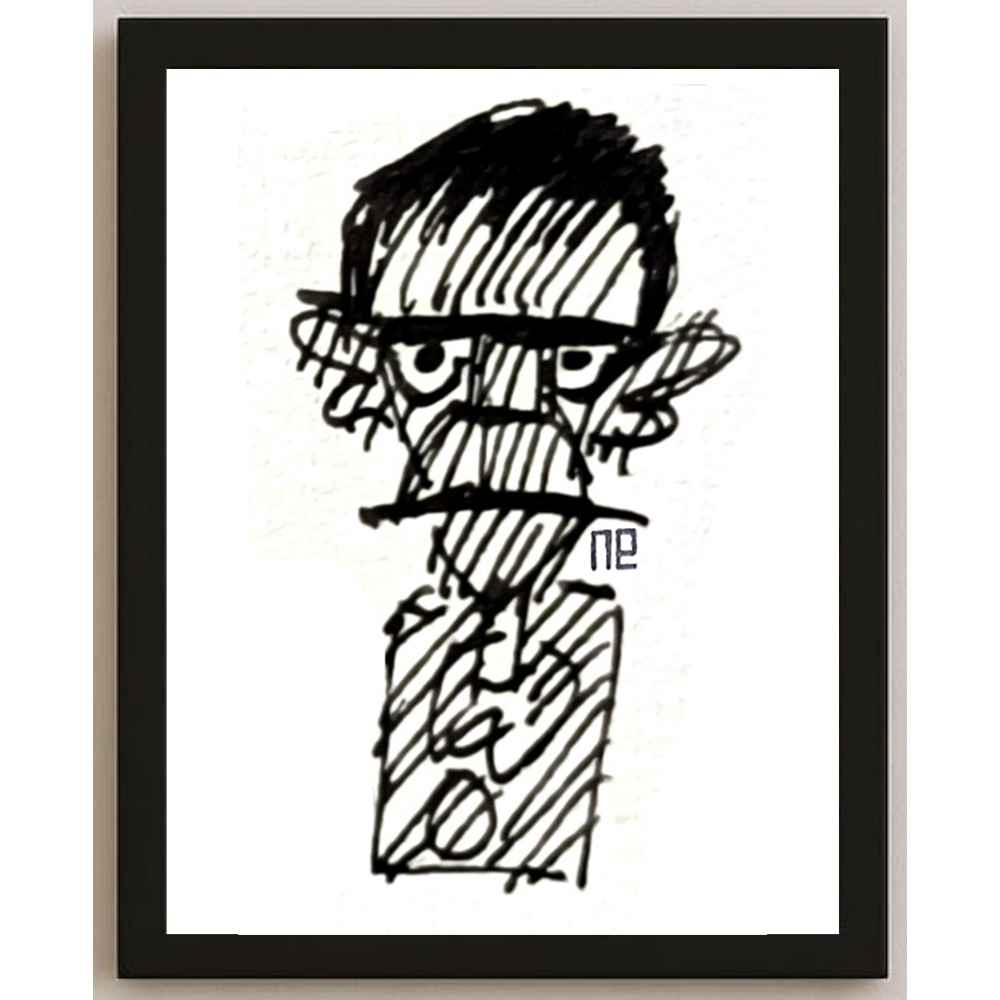 Nezih Danyal Tipler Kişiye Özel Sertifikalı Sınırlı Fine Art Karikatür Baskı NTP00367