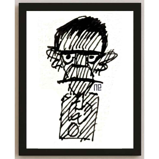 Nezih Danyal Tipler Kişiye Özel Sertifikalı Sınırlı Fine Art Karikatür Baskı NTP00367
