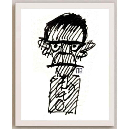 Nezih Danyal Tipler Kişiye Özel Sertifikalı Sınırlı Fine Art Karikatür Baskı NTP00367
