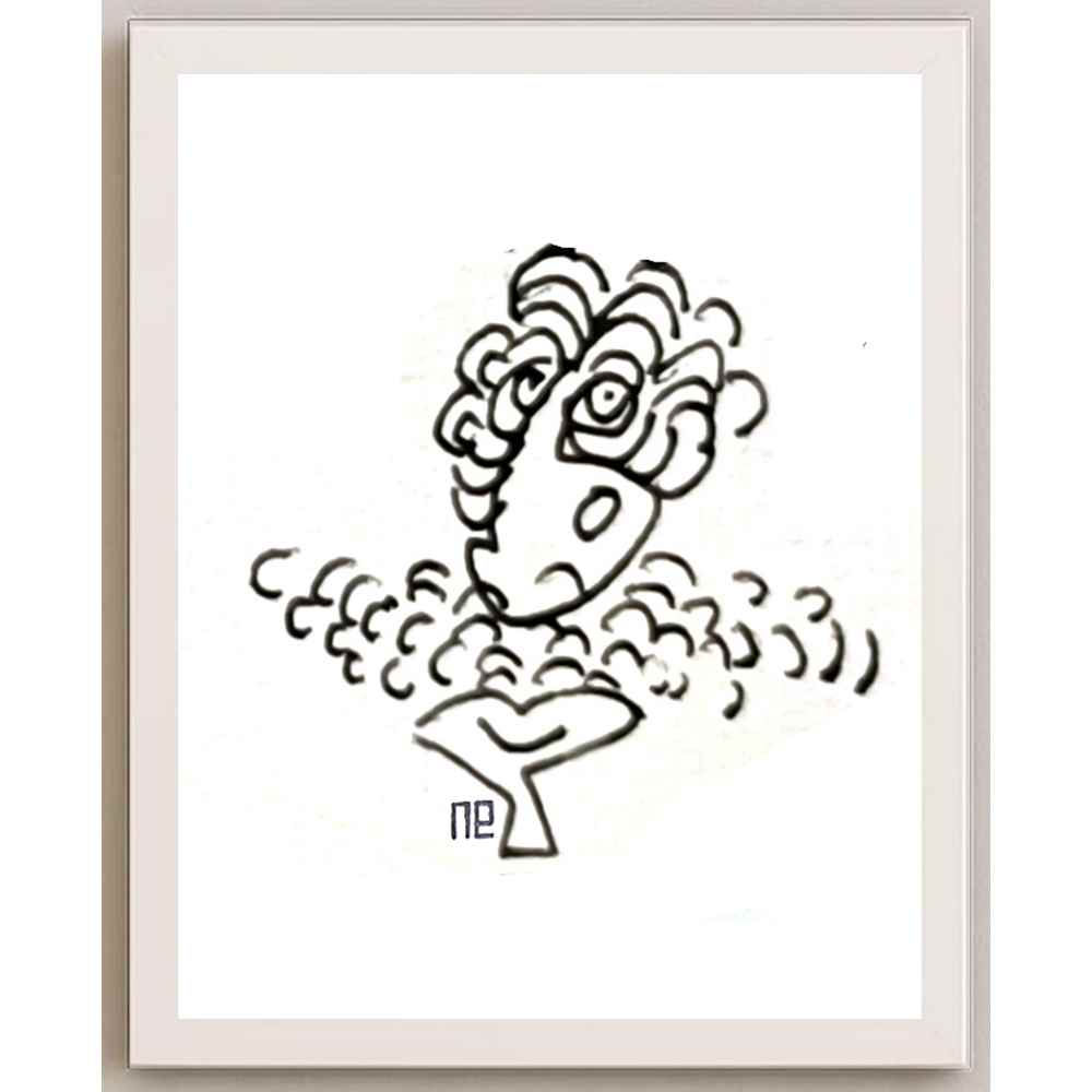 Nezih Danyal Tipler Kişiye Özel Sertifikalı Sınırlı Fine Art Karikatür Baskı NTP00369