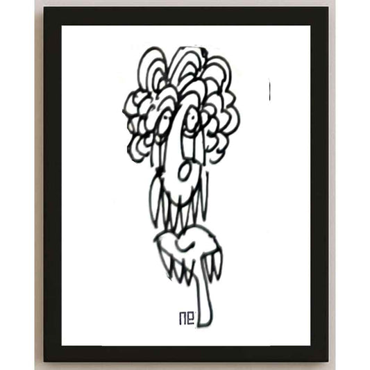 Nezih Danyal Tipler Kişiye Özel Sertifikalı Sınırlı Fine Art Karikatür Baskı NTP00372