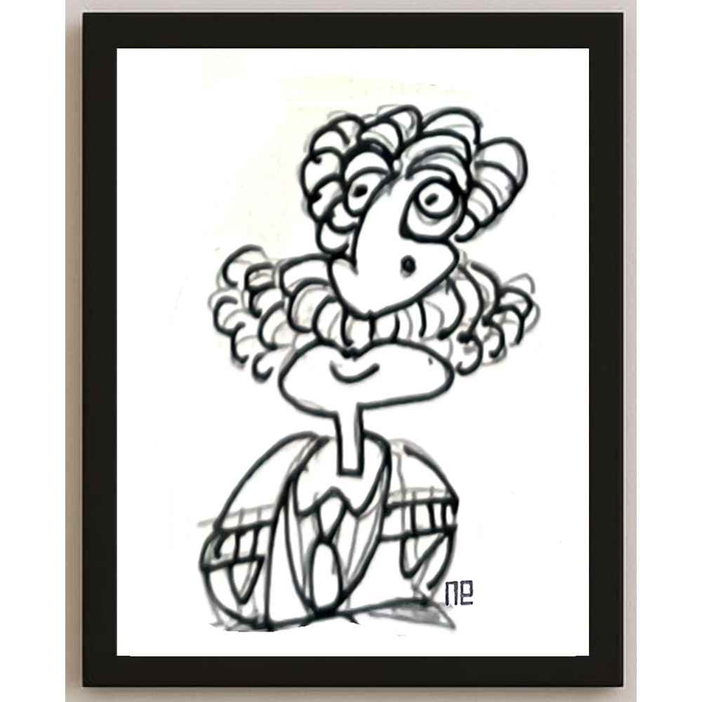 Nezih Danyal Tipler Kişiye Özel Sertifikalı Sınırlı Fine Art Karikatür Baskı NTP00373