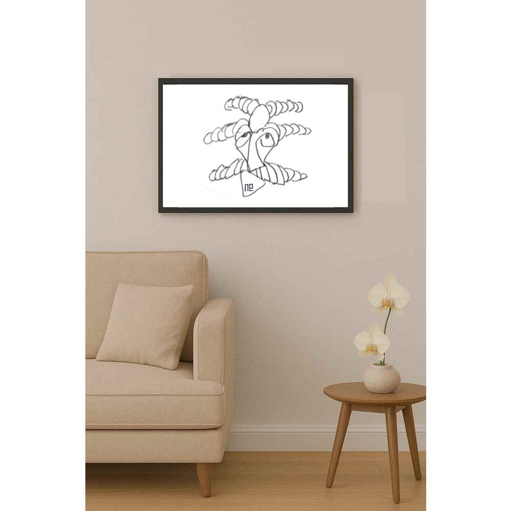 Nezih Danyal Tipler Kişiye Özel Sertifikalı Sınırlı Fine Art Karikatür Baskı NTP00379