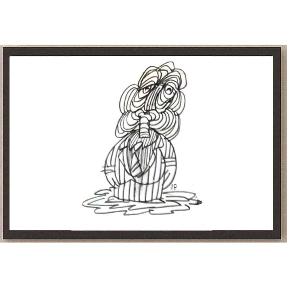 Nezih Danyal Tipler Kişiye Özel Sertifikalı Sınırlı Fine Art Karikatür Baskı NTP00380