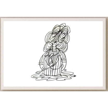 Nezih Danyal Tipler Kişiye Özel Sertifikalı Sınırlı Fine Art Karikatür Baskı NTP00380