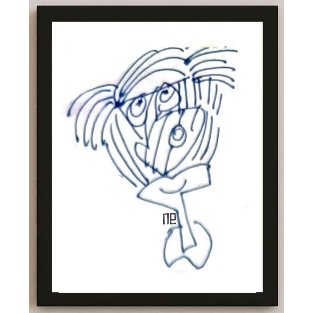 Nezih Danyal Tipler Kişiye Özel Sertifikalı Sınırlı Fine Art Karikatür Baskı NTP00381