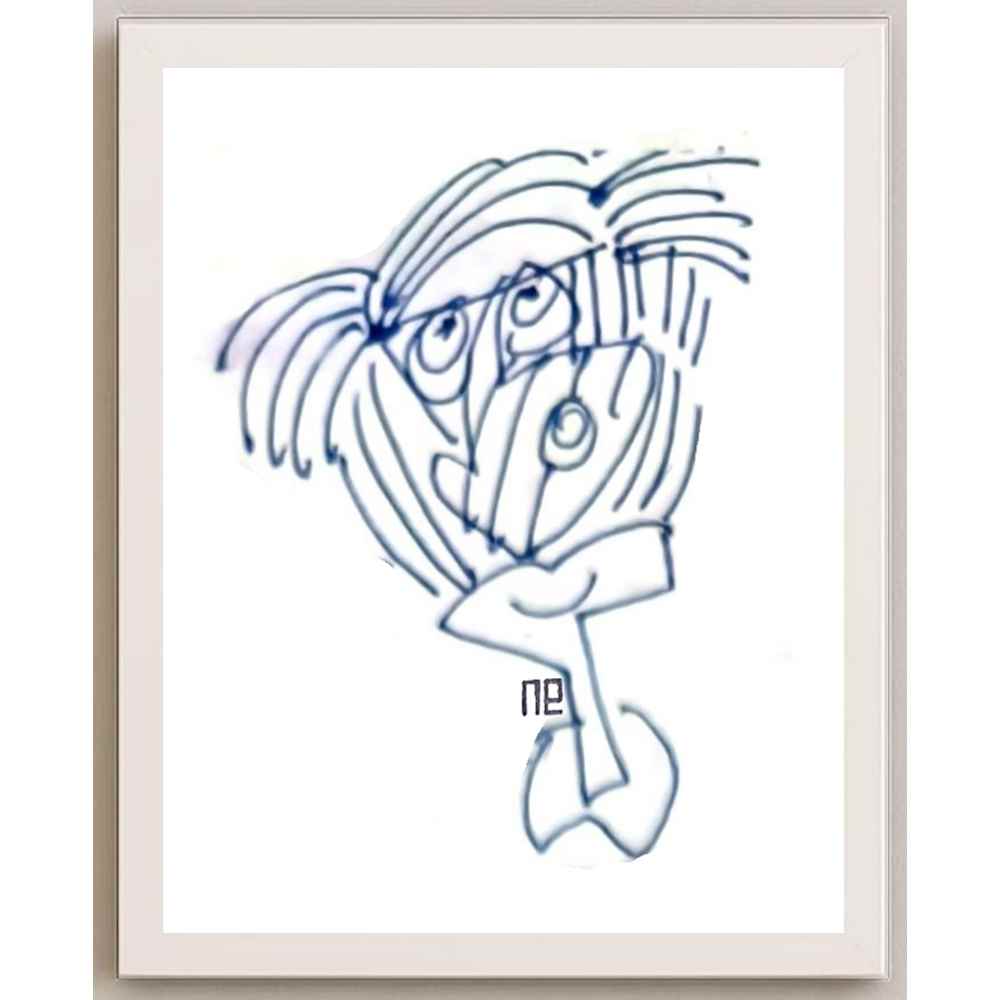 Nezih Danyal Tipler Kişiye Özel Sertifikalı Sınırlı Fine Art Karikatür Baskı NTP00381