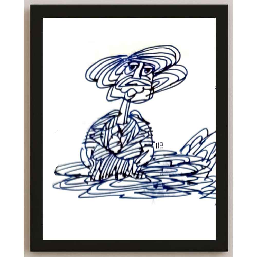 Nezih Danyal Tipler Kişiye Özel Sertifikalı Sınırlı Fine Art Karikatür Baskı NTP00382