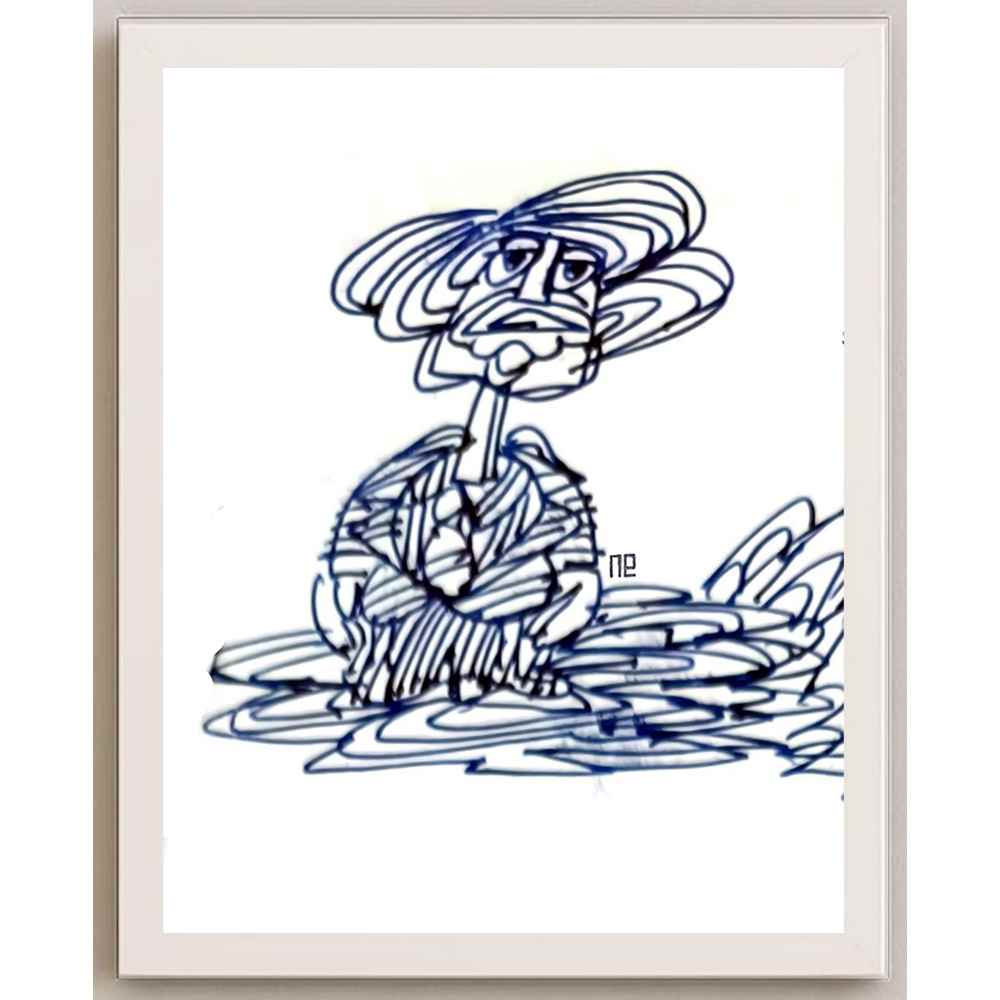 Nezih Danyal Tipler Kişiye Özel Sertifikalı Sınırlı Fine Art Karikatür Baskı NTP00382