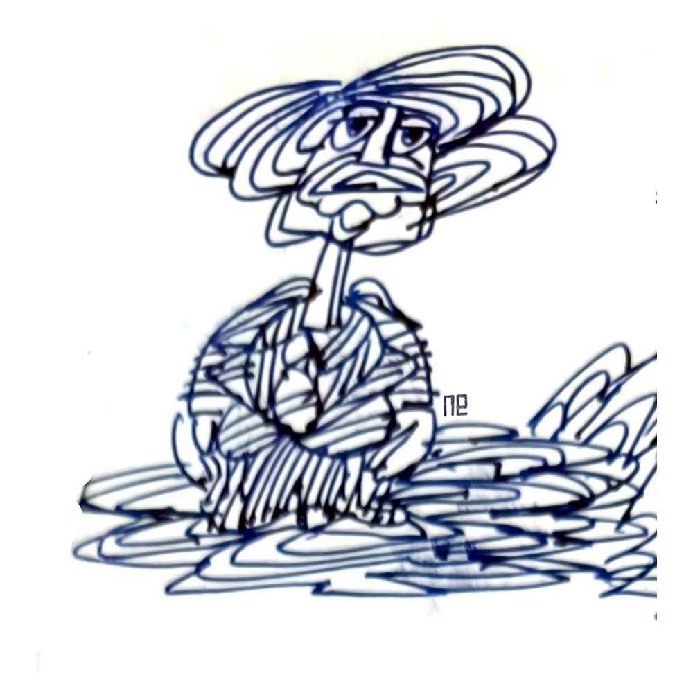 Nezih Danyal Tipler Kişiye Özel Sertifikalı Sınırlı Fine Art Karikatür Baskı NTP00382