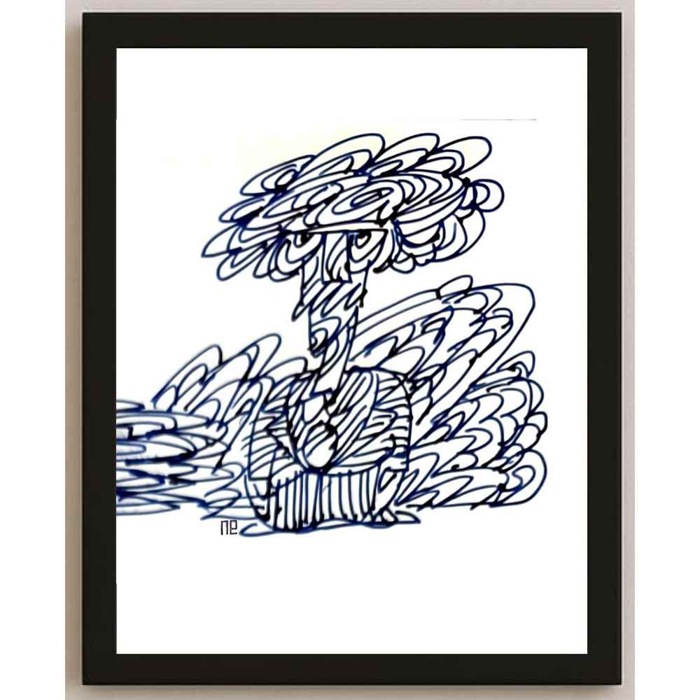 Nezih Danyal Tipler Kişiye Özel Sertifikalı Sınırlı Fine Art Karikatür Baskı NTP00383
