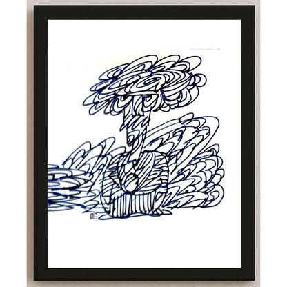 Nezih Danyal Tipler Kişiye Özel Sertifikalı Sınırlı Fine Art Karikatür Baskı NTP00383