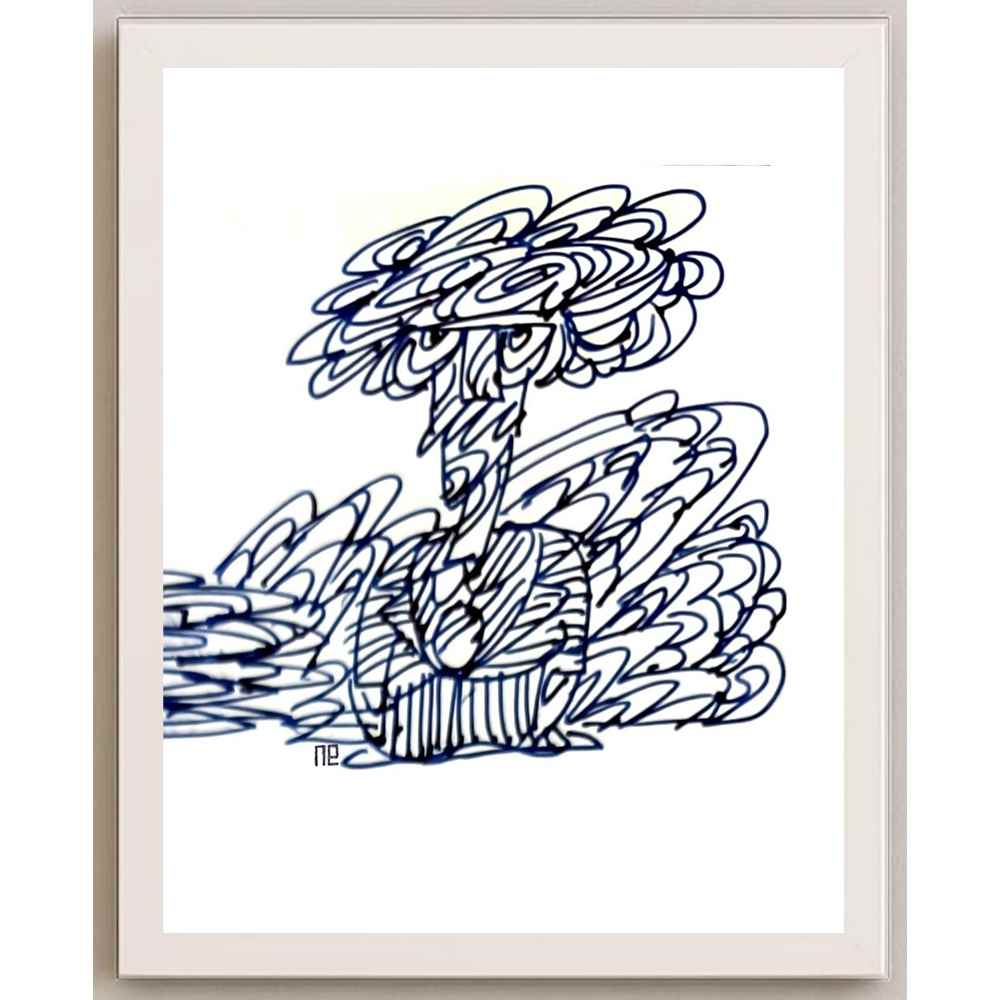 Nezih Danyal Tipler Kişiye Özel Sertifikalı Sınırlı Fine Art Karikatür Baskı NTP00383