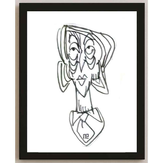 Nezih Danyal Tipler Kişiye Özel Sertifikalı Sınırlı Fine Art Karikatür Baskı NTP00384