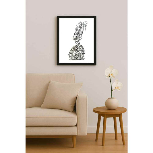 Nezih Danyal Tipler Kişiye Özel Sertifikalı Sınırlı Fine Art Karikatür Baskı NTP00385