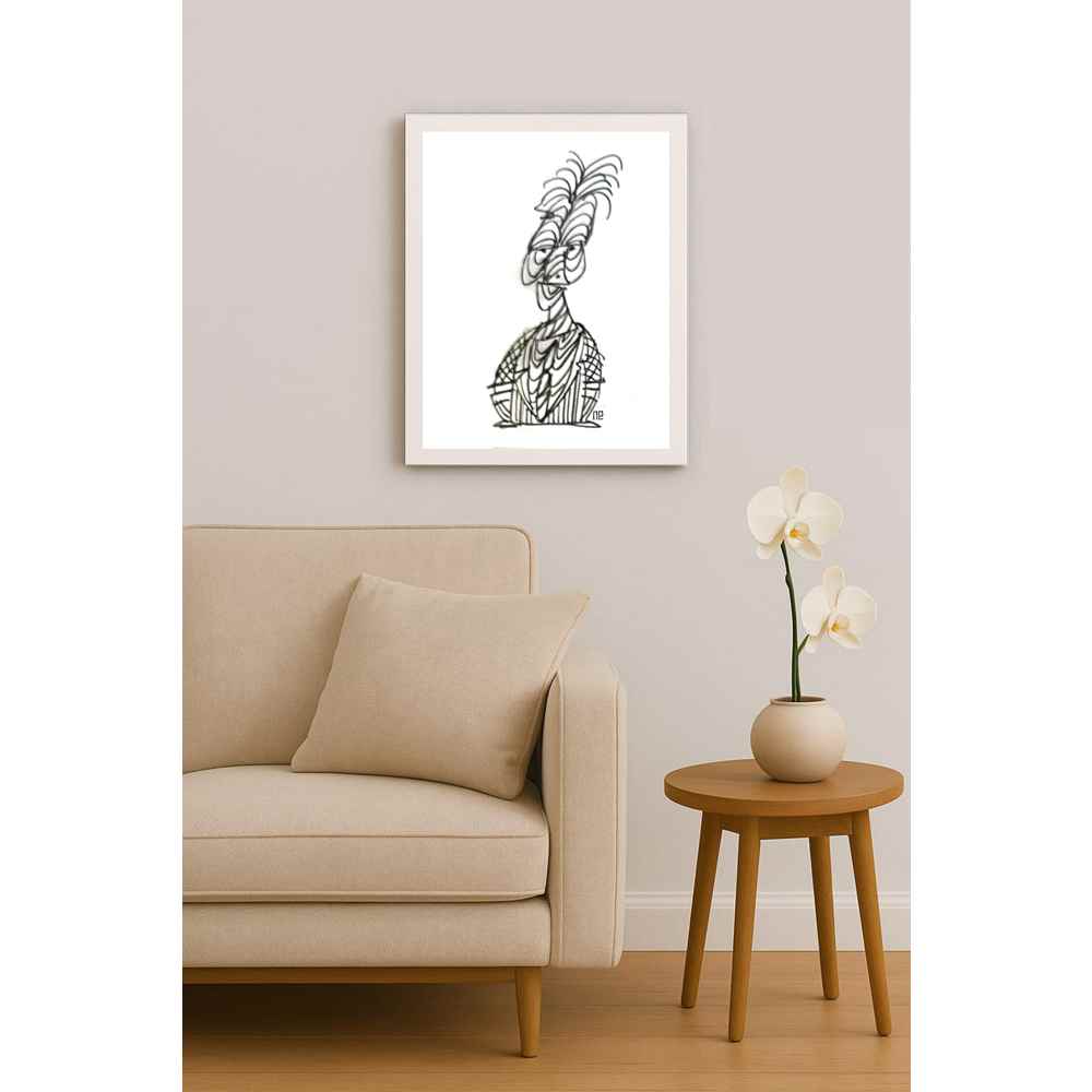 Nezih Danyal Tipler Kişiye Özel Sertifikalı Sınırlı Fine Art Karikatür Baskı NTP00385