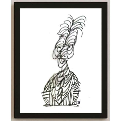 Nezih Danyal Tipler Kişiye Özel Sertifikalı Sınırlı Fine Art Karikatür Baskı NTP00385