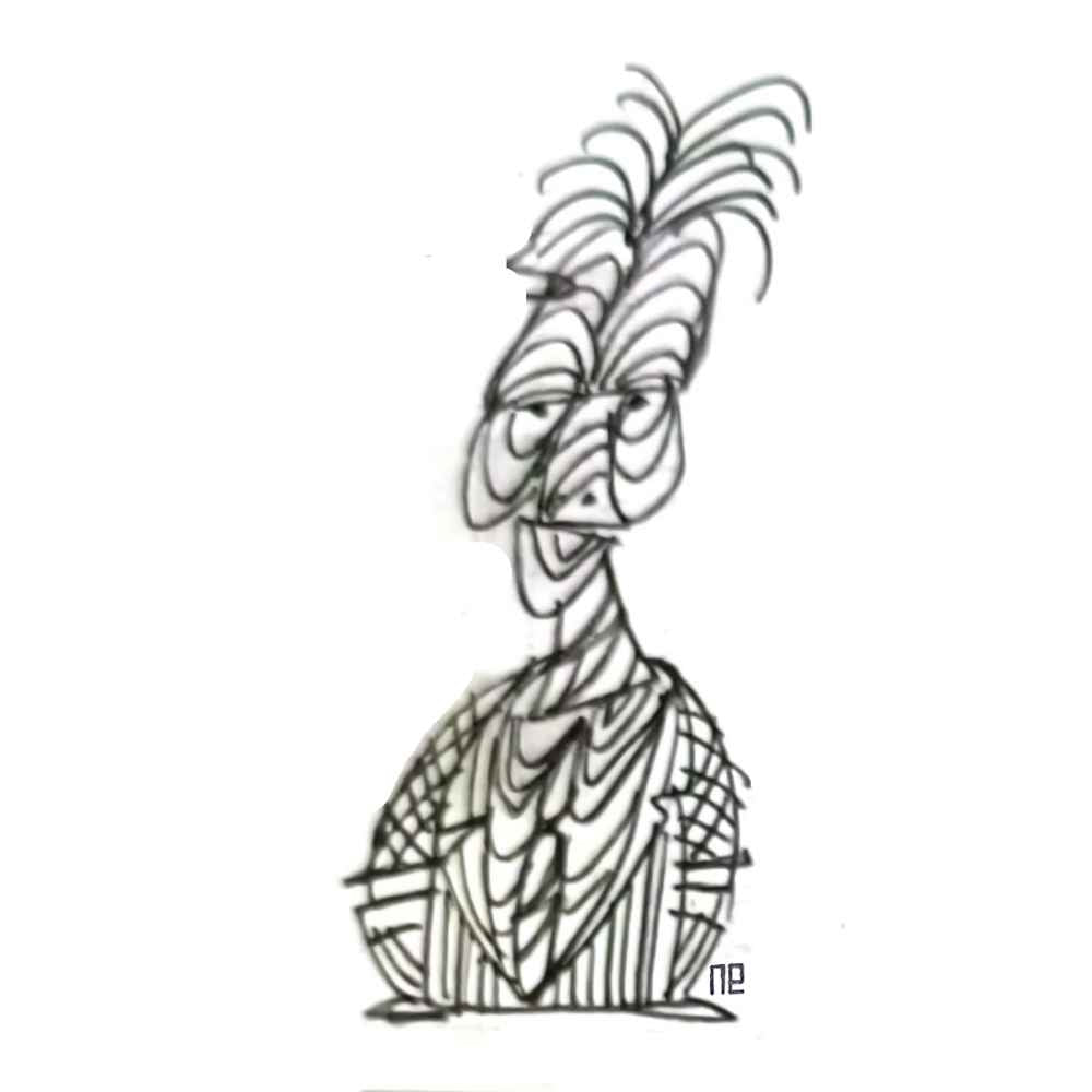 Nezih Danyal Tipler Kişiye Özel Sertifikalı Sınırlı Fine Art Karikatür Baskı NTP00385