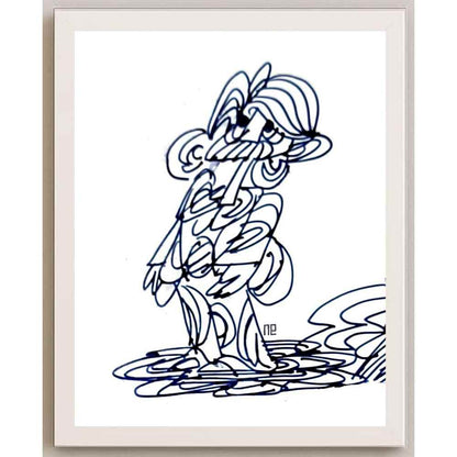 Nezih Danyal Tipler Kişiye Özel Sertifikalı Sınırlı Fine Art Karikatür Baskı NTP00386