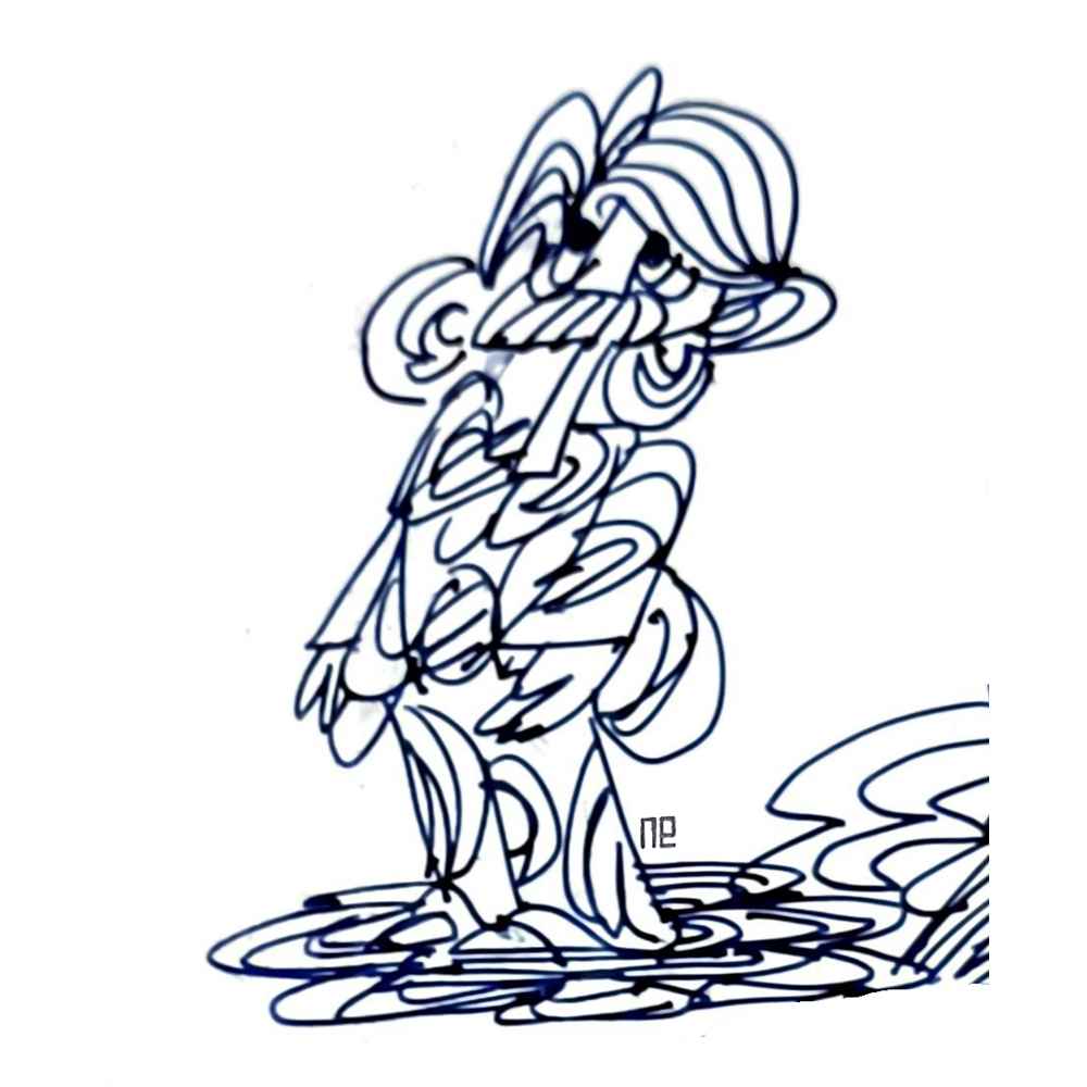Nezih Danyal Tipler Kişiye Özel Sertifikalı Sınırlı Fine Art Karikatür Baskı NTP00386