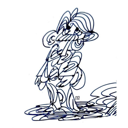Nezih Danyal Tipler Kişiye Özel Sertifikalı Sınırlı Fine Art Karikatür Baskı NTP00386