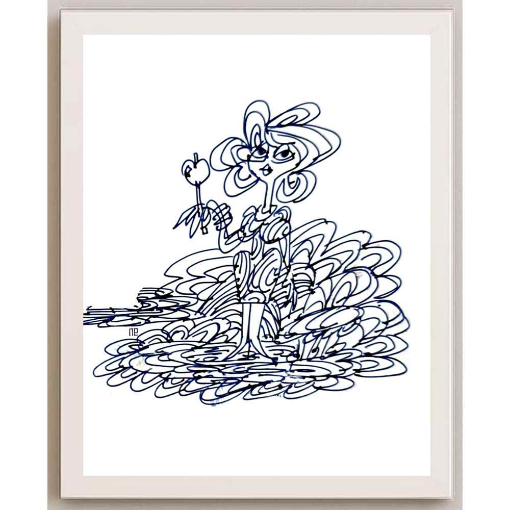 Nezih Danyal Tipler Kişiye Özel Sertifikalı Sınırlı Fine Art Karikatür Baskı NTP00387