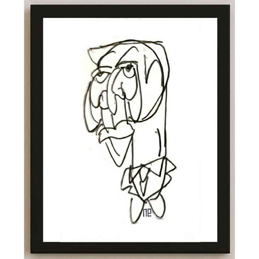 Nezih Danyal Tipler Kişiye Özel Sertifikalı Sınırlı Fine Art Karikatür Baskı NTP00389