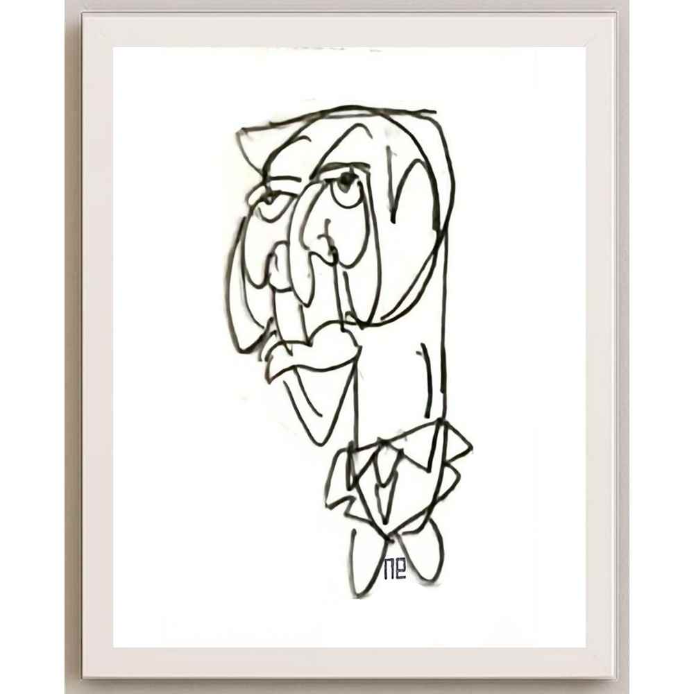Nezih Danyal Tipler Kişiye Özel Sertifikalı Sınırlı Fine Art Karikatür Baskı NTP00389