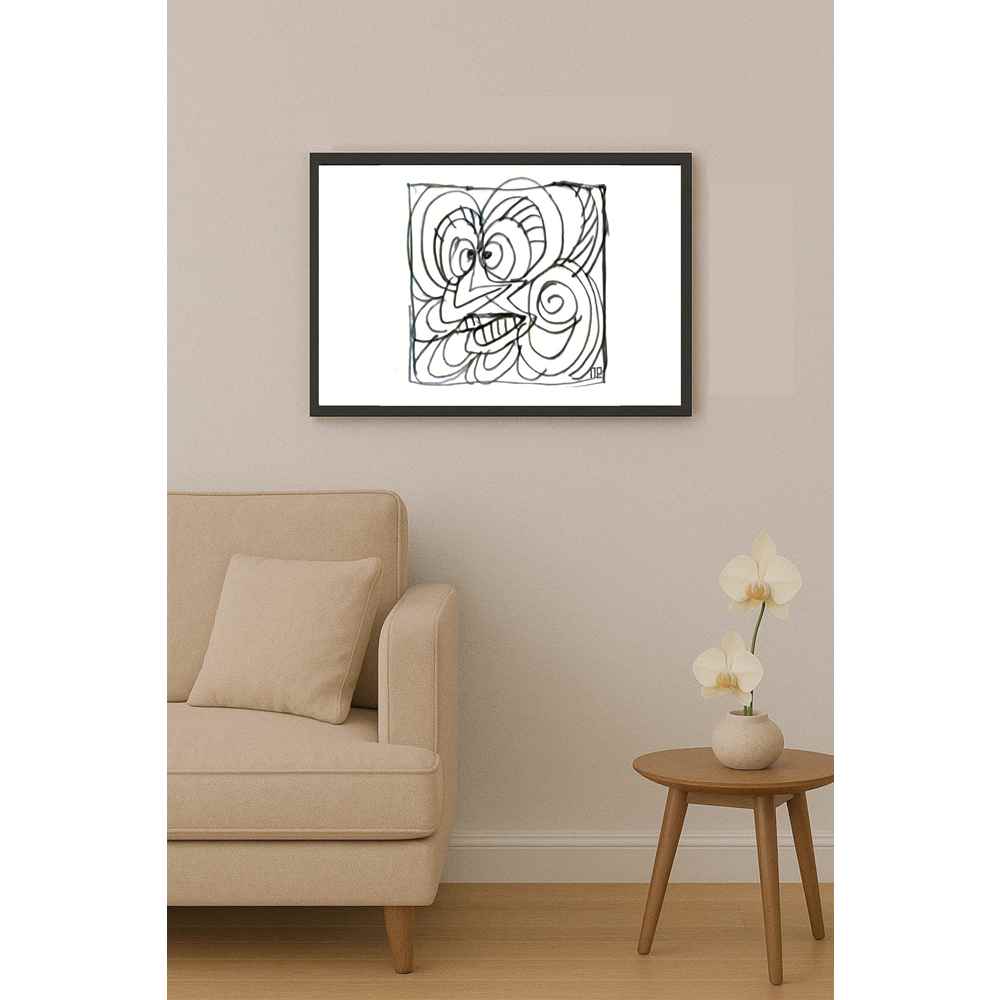 Nezih Danyal Tipler Kişiye Özel Sertifikalı Sınırlı Fine Art Karikatür Baskı NTP00391