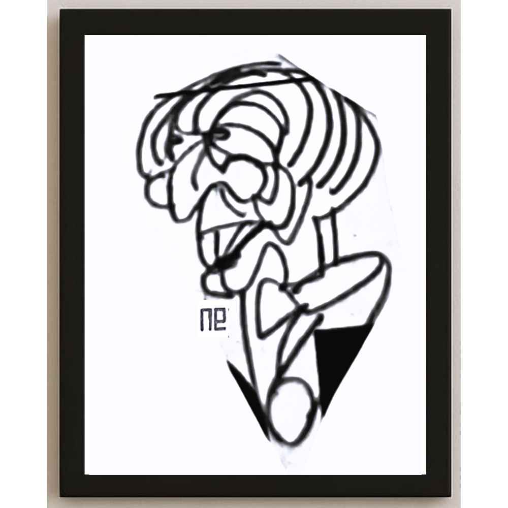 Nezih Danyal Tipler Kişiye Özel Sertifikalı Sınırlı Fine Art Karikatür Baskı NTP00394