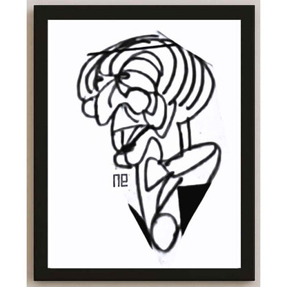 Nezih Danyal Tipler Kişiye Özel Sertifikalı Sınırlı Fine Art Karikatür Baskı NTP00394