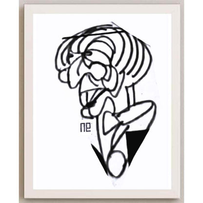 Nezih Danyal Tipler Kişiye Özel Sertifikalı Sınırlı Fine Art Karikatür Baskı NTP00394