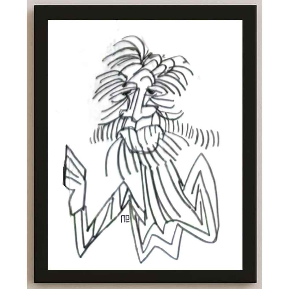 Nezih Danyal Tipler Kişiye Özel Sertifikalı Sınırlı Fine Art Karikatür Baskı NTP00395