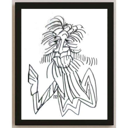 Nezih Danyal Tipler Kişiye Özel Sertifikalı Sınırlı Fine Art Karikatür Baskı NTP00395