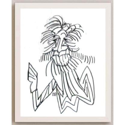 Nezih Danyal Tipler Kişiye Özel Sertifikalı Sınırlı Fine Art Karikatür Baskı NTP00395