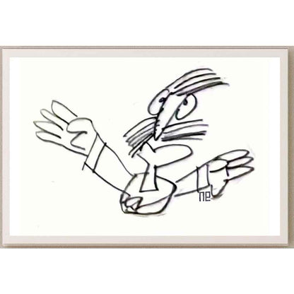 Nezih Danyal Tipler Kişiye Özel Sertifikalı Sınırlı Fine Art Karikatür Baskı NTP00397