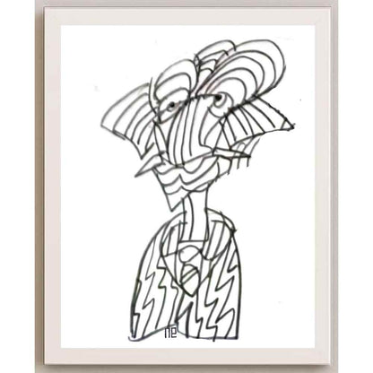 Nezih Danyal Tipler Kişiye Özel Sertifikalı Sınırlı Fine Art Karikatür Baskı NTP00398