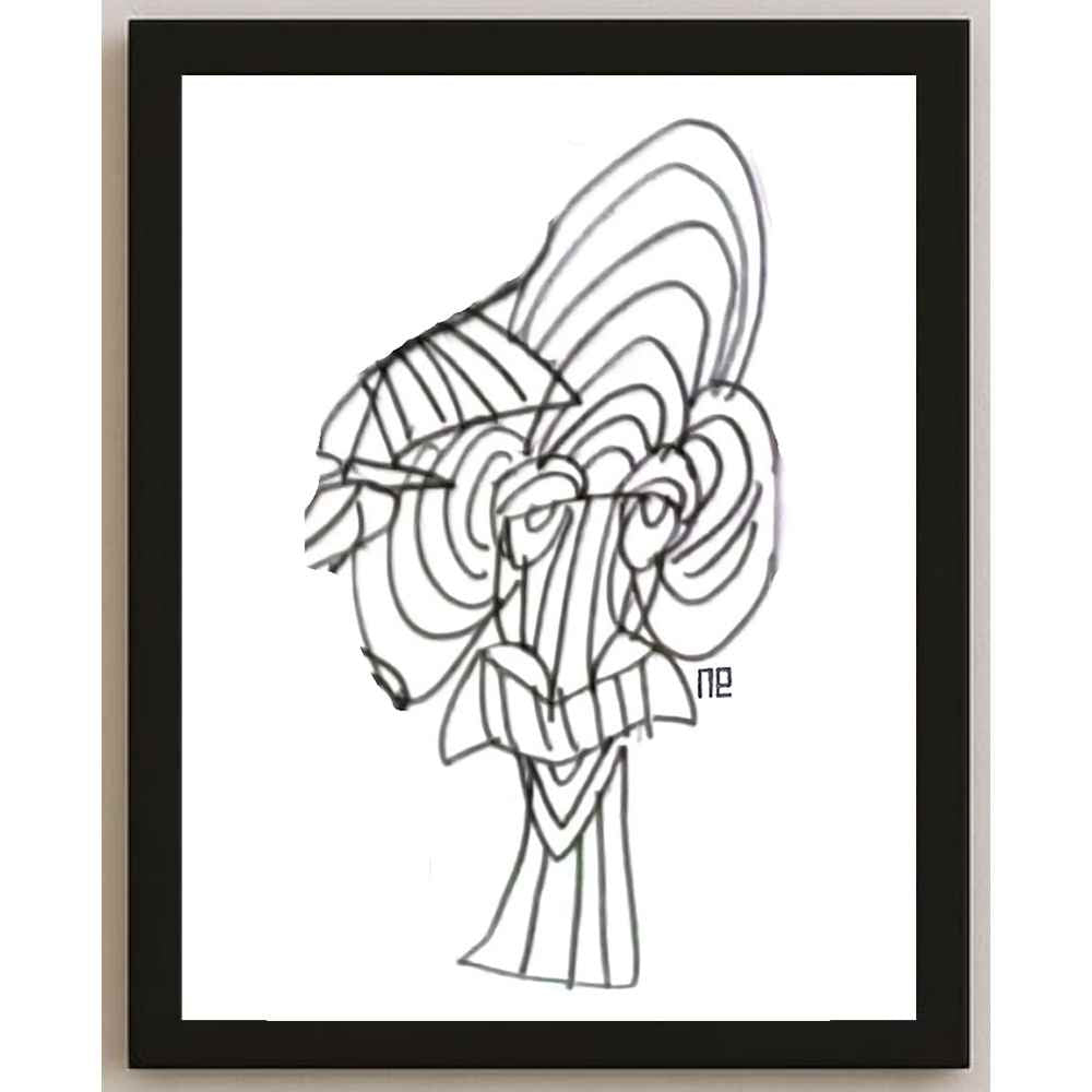 Nezih Danyal Tipler Kişiye Özel Sertifikalı Sınırlı Fine Art Karikatür Baskı NTP00399
