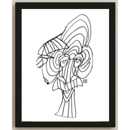Nezih Danyal Tipler Kişiye Özel Sertifikalı Sınırlı Fine Art Karikatür Baskı NTP00399