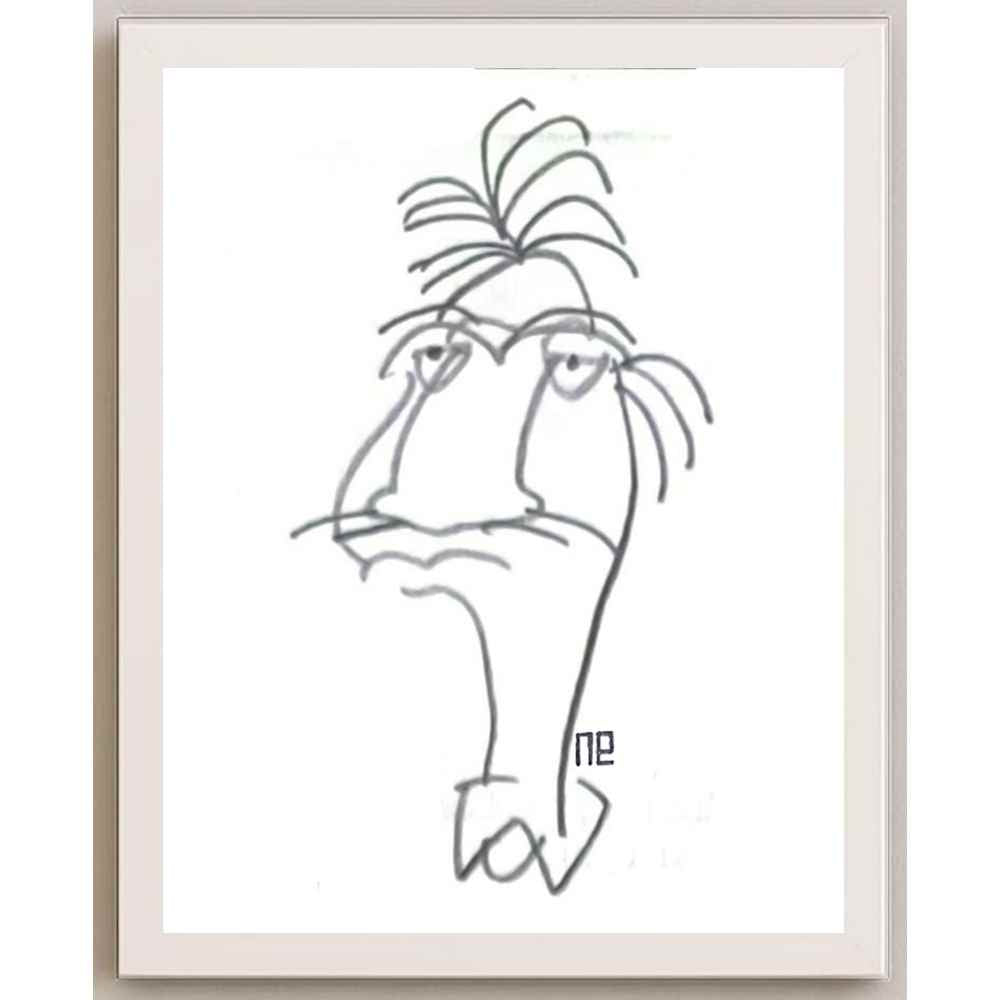 Nezih Danyal Tipler Kişiye Özel Sertifikalı Sınırlı Fine Art Karikatür Baskı NTP00403